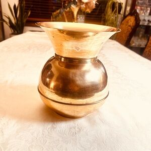 Large Vintage Brass Spitoon/Floor Vase/Planter/Centerpiece/Table Decor